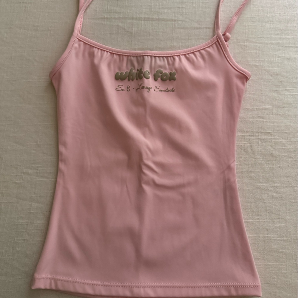 New Unworn* White Fox Pink Tank Top